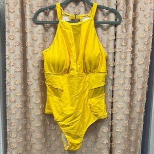 Yellow Women's One Piece Swimsuit